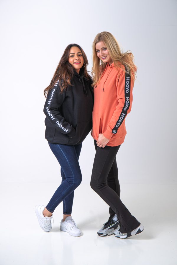 Hoody Woman with HEAD Front Print MAMA AFRICA comes in Salmon. - Image 2