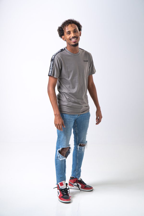 Hooyo Sleeves Stripe T-shirt Man Black. - Image 4