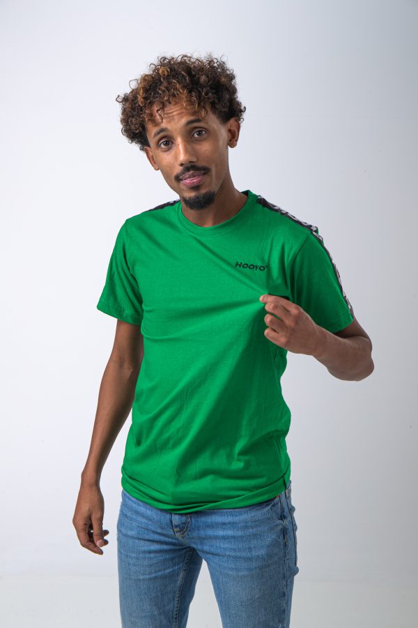 Hooyo Sleeves Stripe T-shirt Man Black. - Image 9